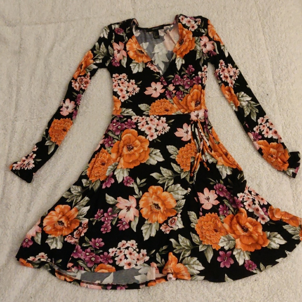 Floral wrap dress